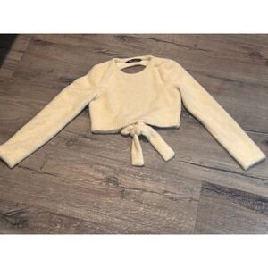 Zara open back‎ with tie women's shirt, size small